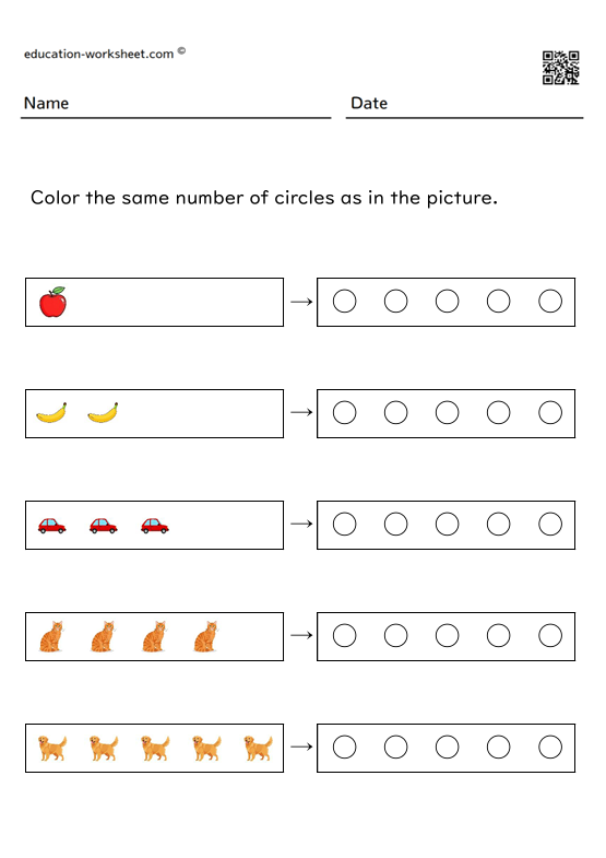 Color in the same number of circles as in the diagram 1-5_001