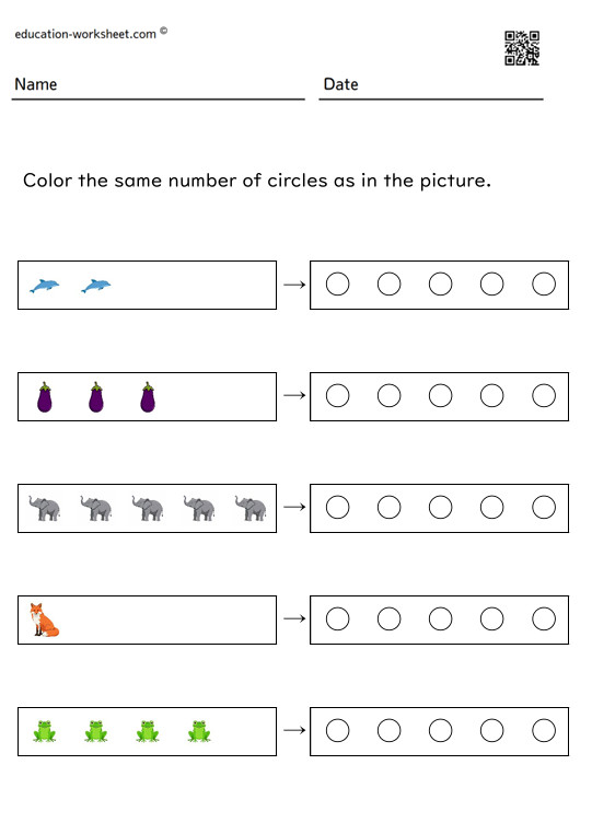 Color in the same number of circles as in the diagram 1-5_002