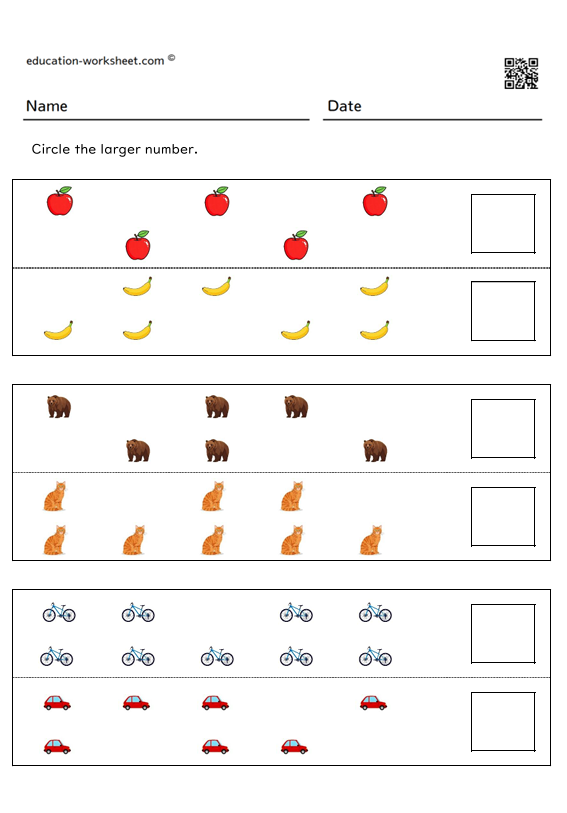 Circle the larger number ver.2_001