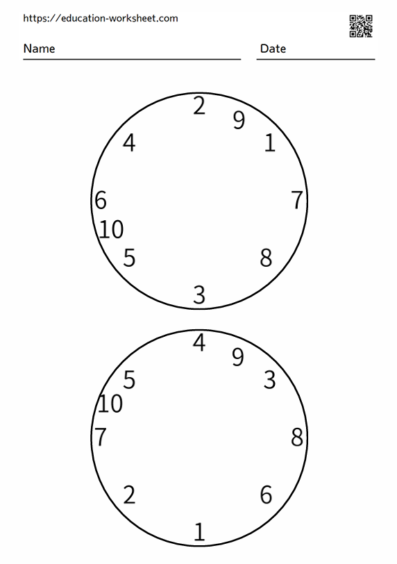 The task is to draw lines to connect the numbers 1-10 in a circle in order_003