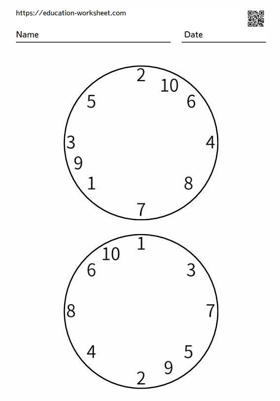 The task is to draw lines to connect the numbers 1-10 in a circle in order_004