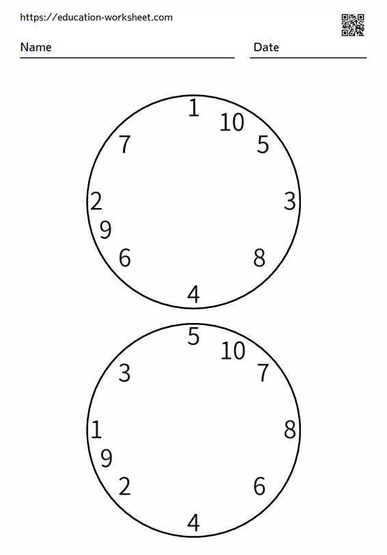 The task is to draw lines to connect the numbers 1-10 in a circle in order_005