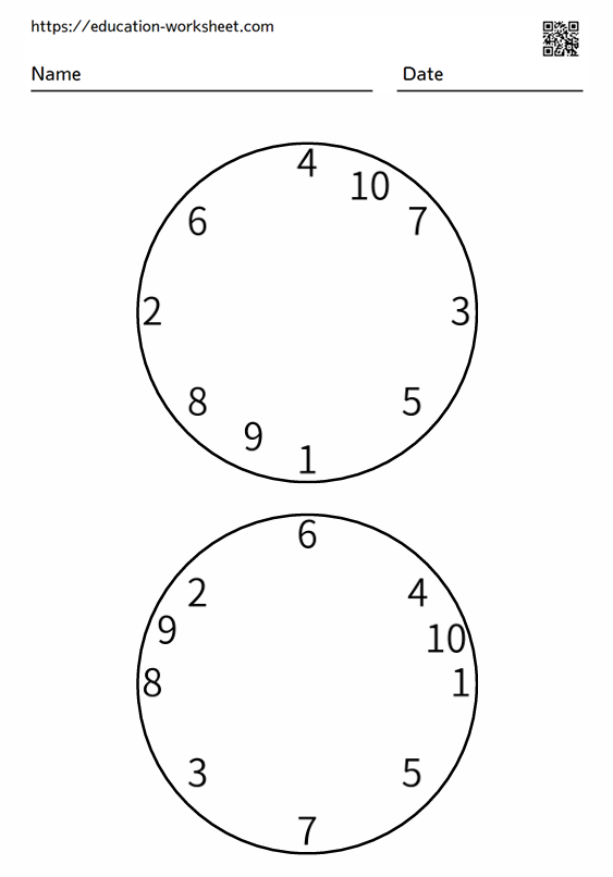 The task is to draw lines to connect the numbers 1-10 in a circle in order_006