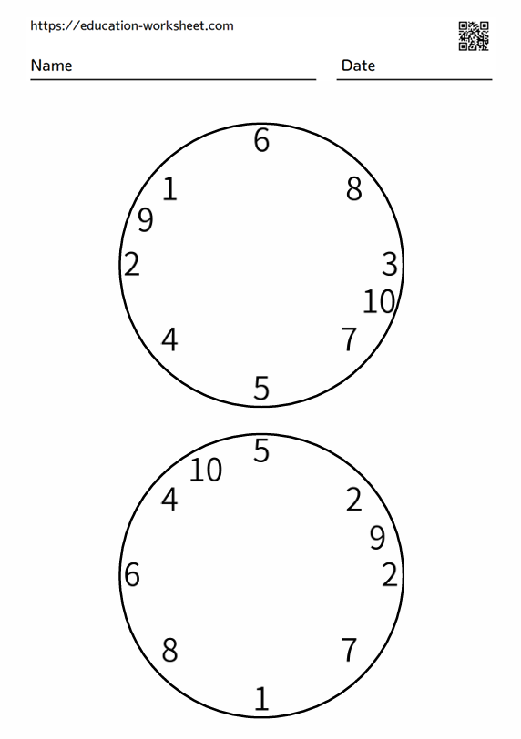 The task is to draw lines to connect the numbers 1-10 in a circle in order_007