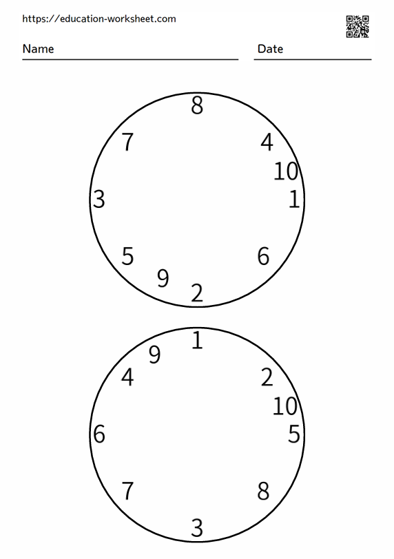 The task is to draw lines to connect the numbers 1-10 in a circle in order_010