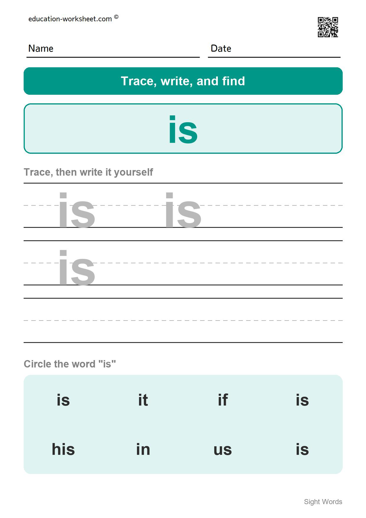 Sight word 