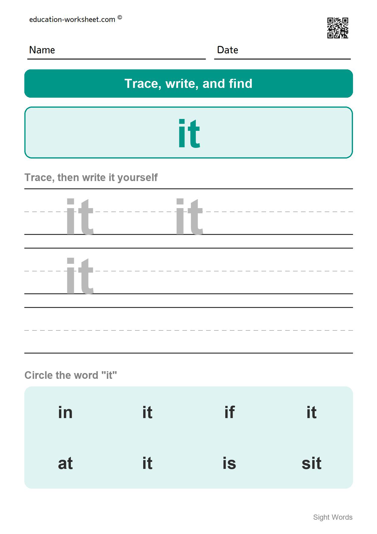 Sight word 