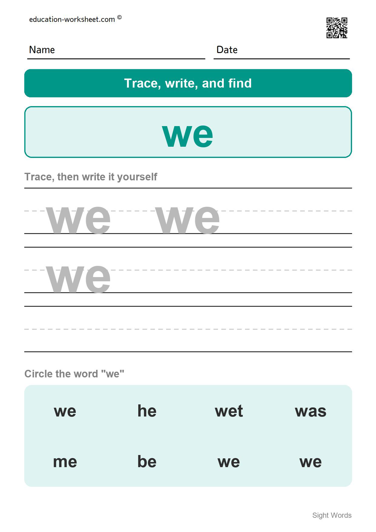 Sight word 