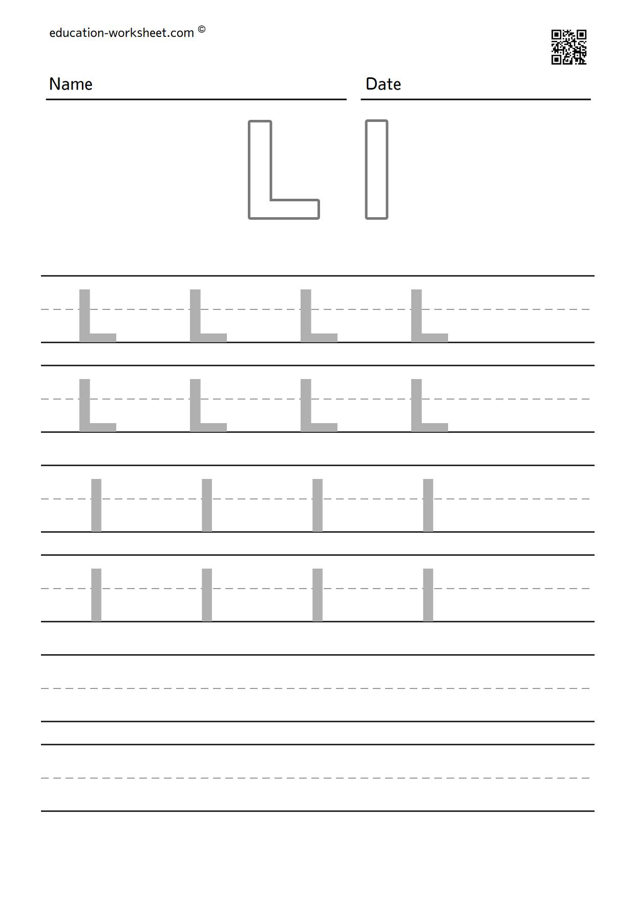 The task is to trace the alphabet A to Z