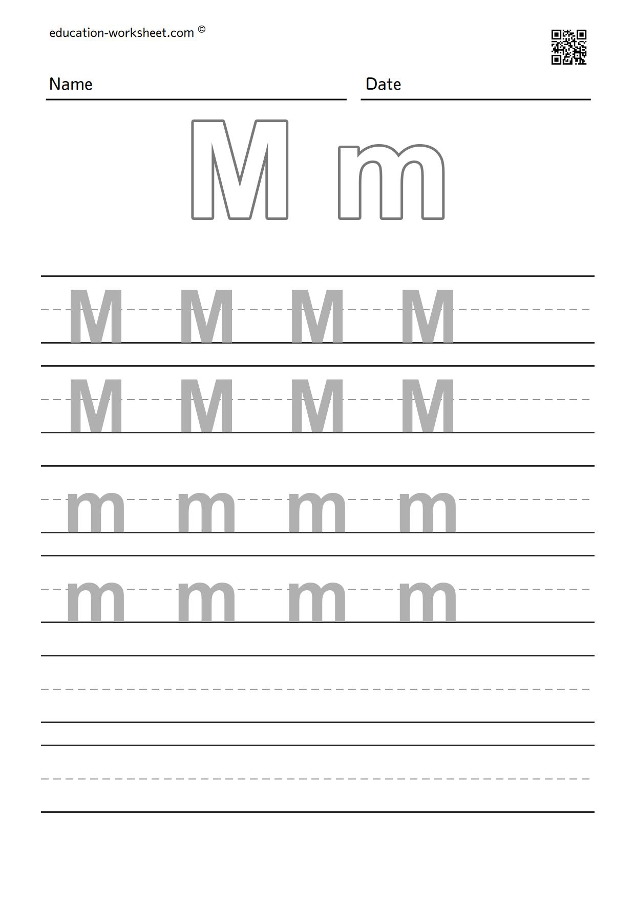 The task is to trace the alphabet A to Z