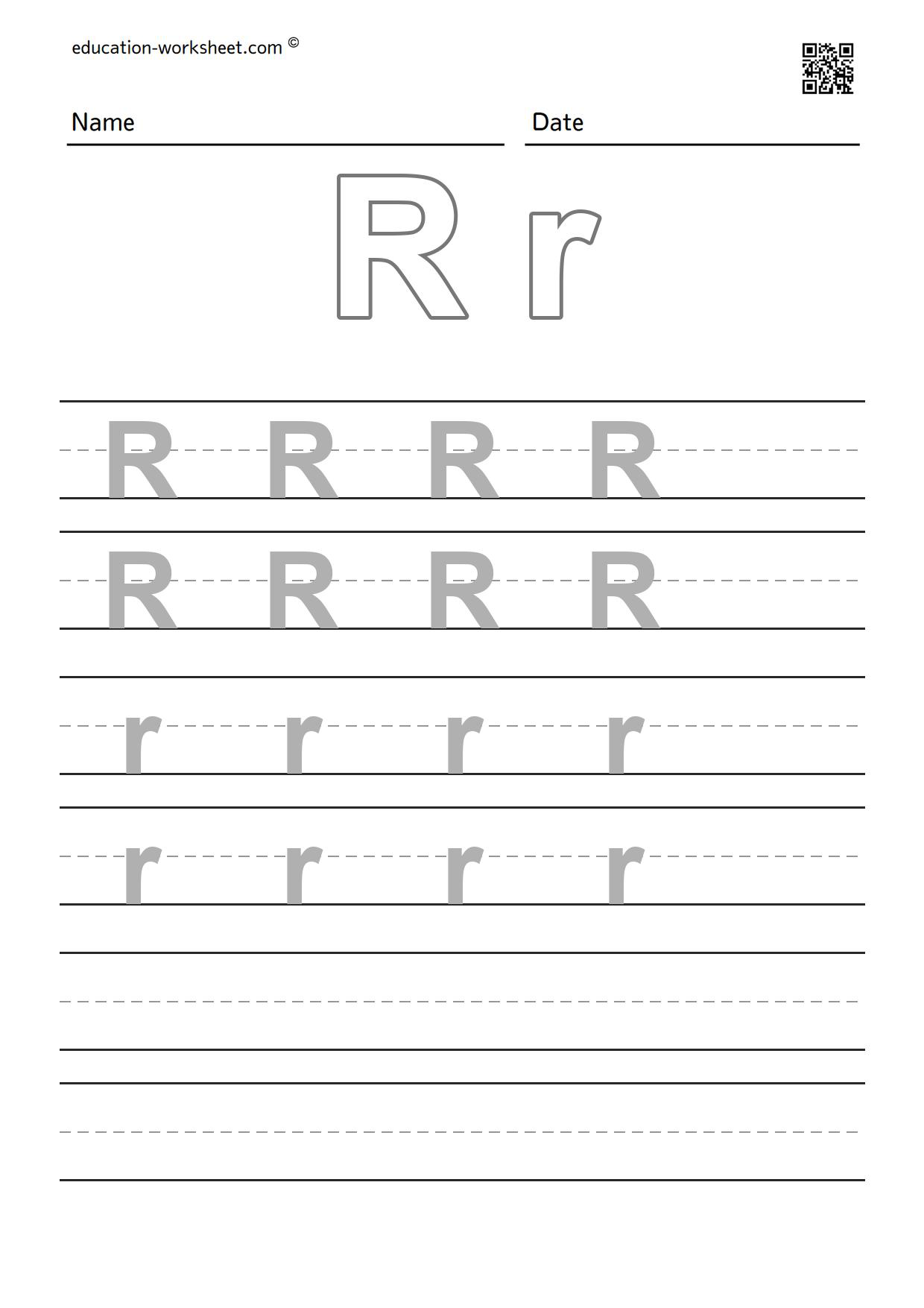 The task is to trace the alphabet A to Z