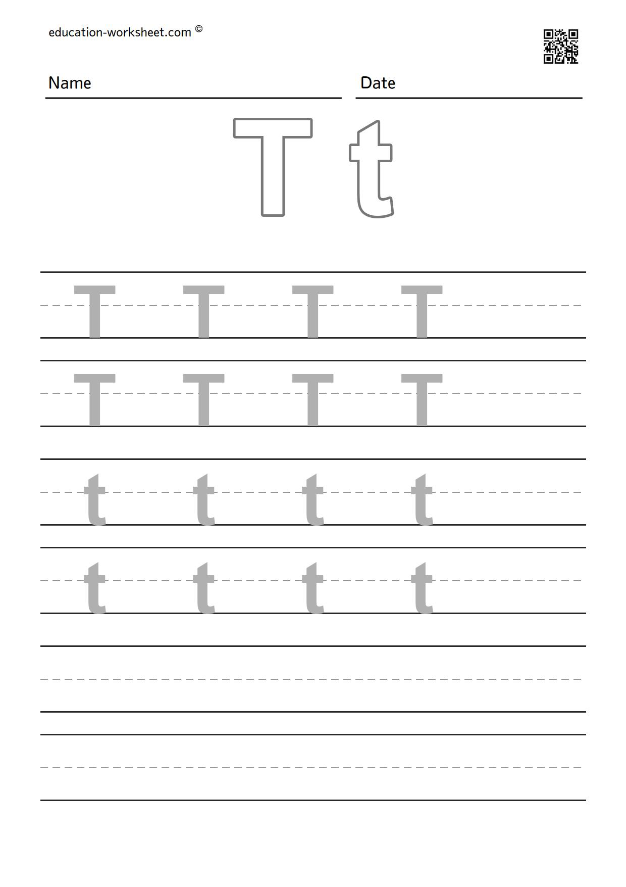 The task is to trace the alphabet A to Z