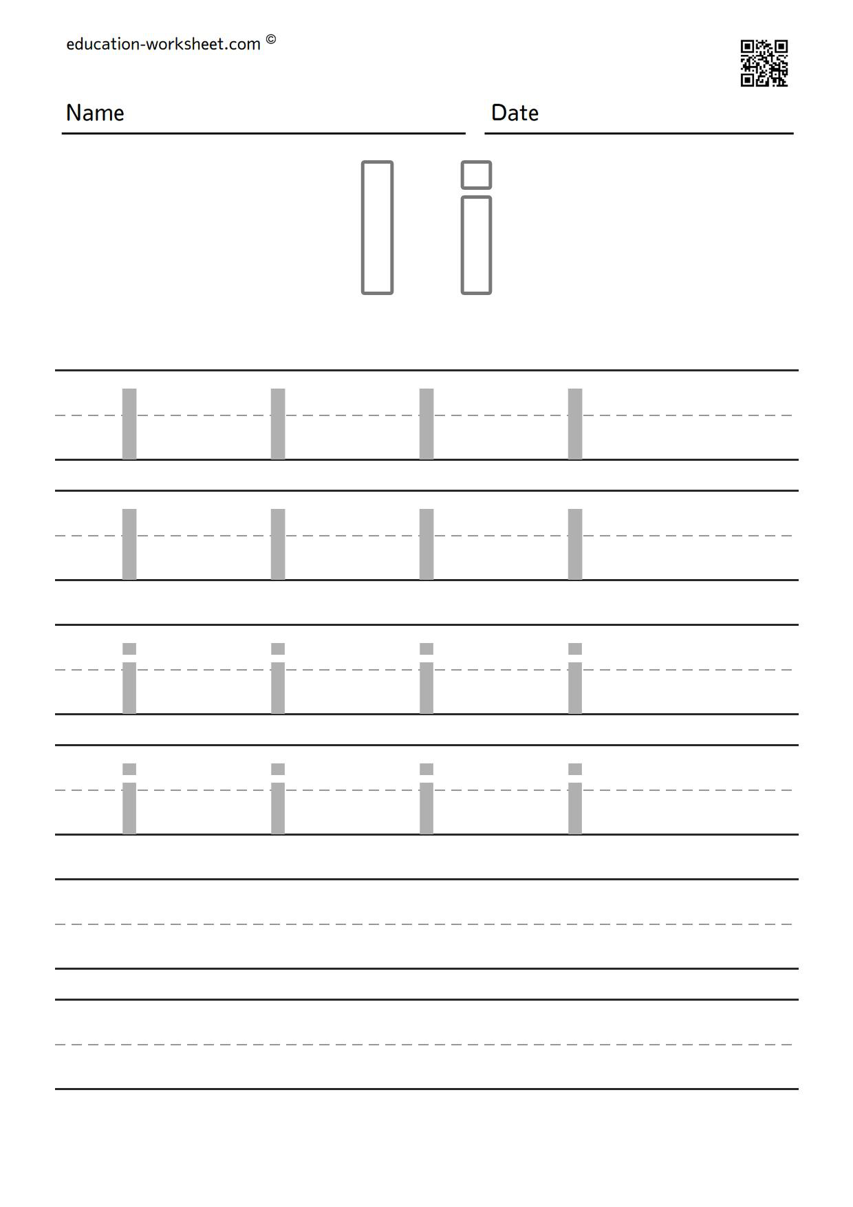 The task is to trace the alphabet A to Z